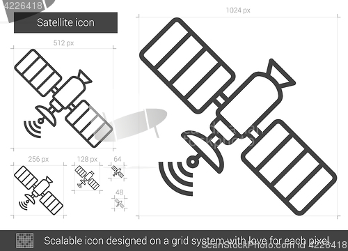 Image of Satellite line icon.