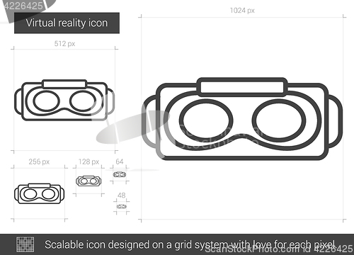 Image of Virtual reality line icon.