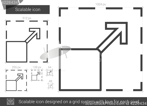 Image of Scalable line icon.