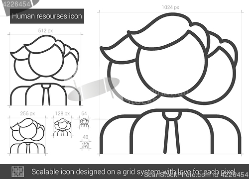 Image of Human resources line icon.