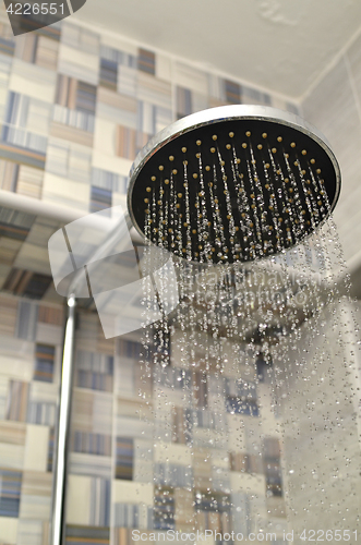 Image of Shower head with dropping water