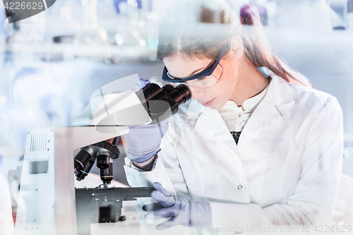 Image of Female health care researchers working in scientific laboratory.