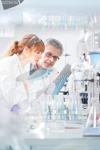 Image of Health care researchers working in scientific laboratory.