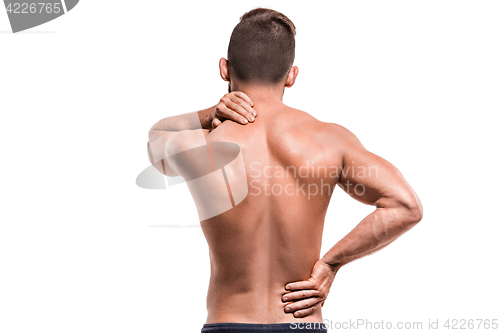 Image of Man with pain in shoulder