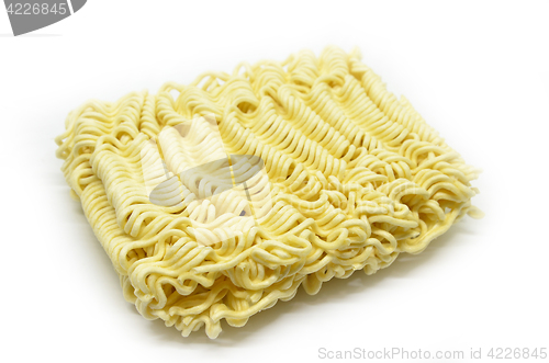 Image of Instant noodles on white background