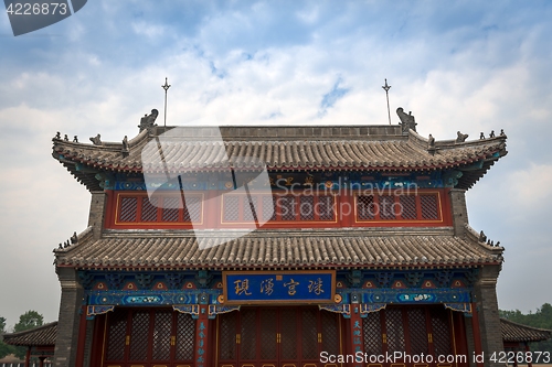 Image of Traditional Chinese building under blue sky