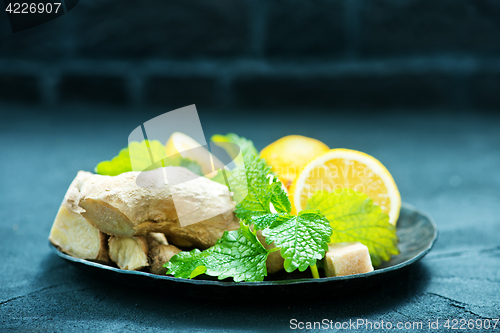 Image of fresh ingredients for tea