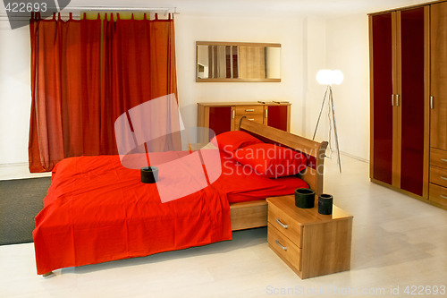 Image of Big red bed