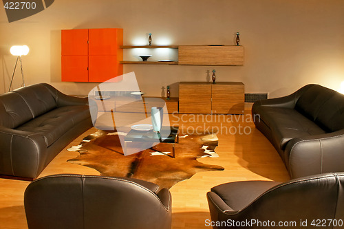 Image of Leather sitting area