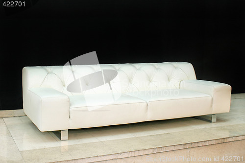 Image of Leather sofa angle