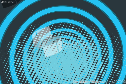 Image of Blue circle ring radio pop art background