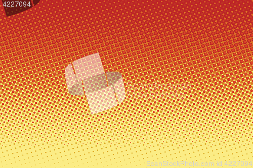 Image of Red yellow pop art halftone background