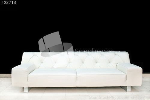 Image of White leather sofa