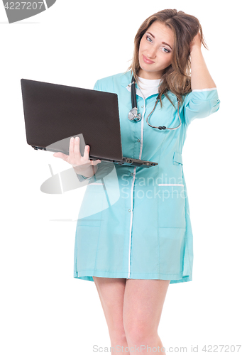 Image of Female doctor on white 