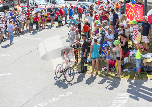 Image of The Cyclist Michael Schar on Col du Glandon - Tour de France 201