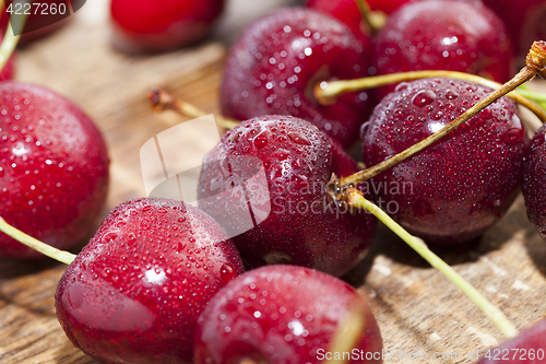 Image of red ripe cherry