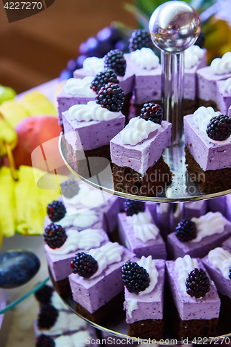 Image of Cake buffet for a birthday party.