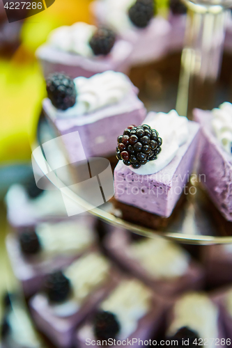 Image of Cake buffet for a birthday party.