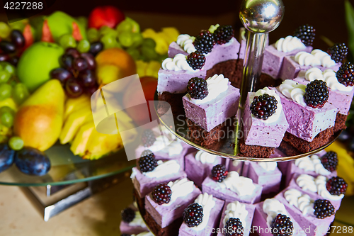 Image of Cake buffet for a birthday party.