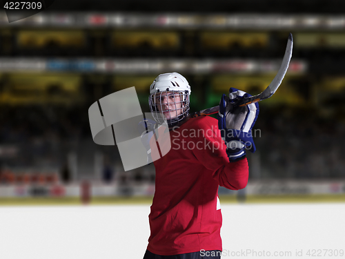 Image of hockey player portrait