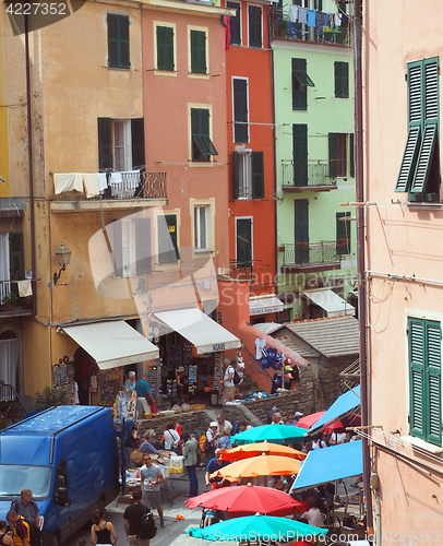 Image of editorial Vernazza Italy street scene Cinque Terre