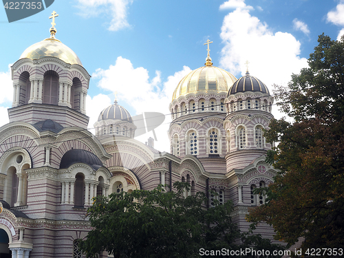 Image of Riga Latvia Navity of Christ Orthodox Cathedral     