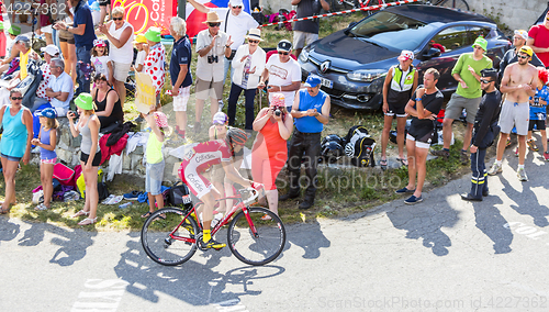 Image of The Cyclist Luis Angel Mate Mardones on Col du Glandon - Tour de