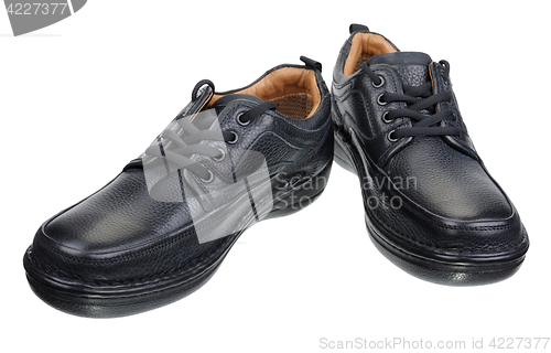 Image of The black man\'s shoes