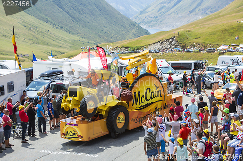 Image of Mc Cain Vehicle in Alps - Tour de France 2015