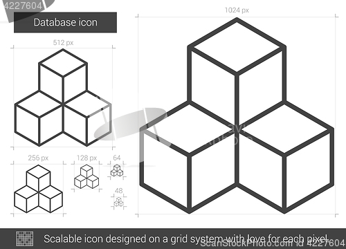 Image of Database line icon.