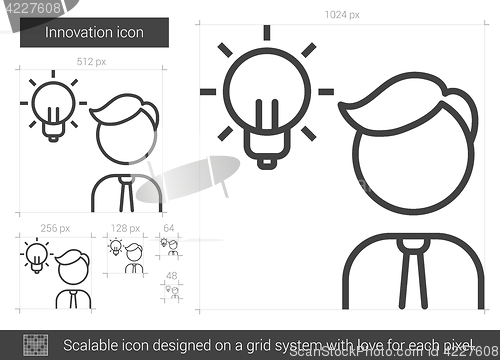 Image of Innovation line icon.