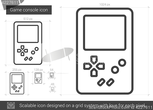Image of Game console line icon.