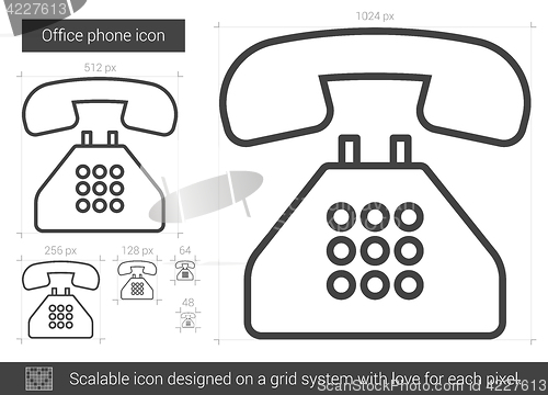 Image of Office phone line icon.