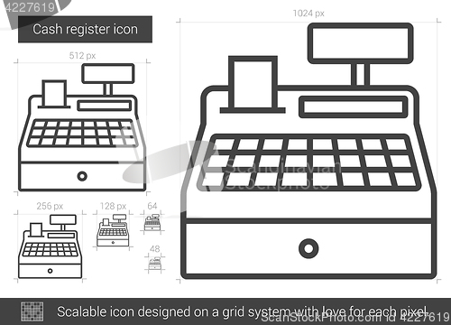 Image of Cash register line icon.