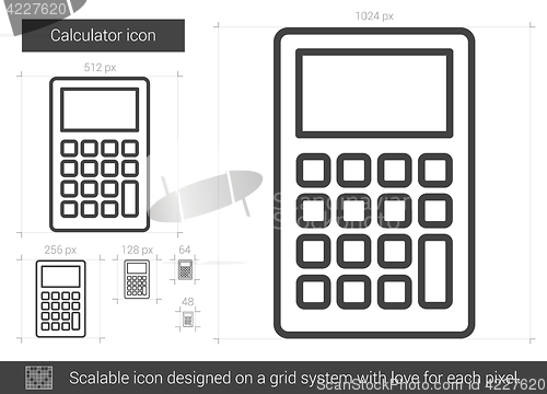 Image of Calculator line icon.