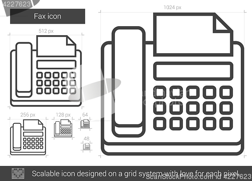 Image of Fax line icon.