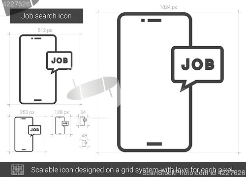 Image of Job search line icon.