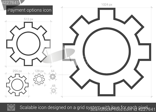 Image of Payment options line icon.