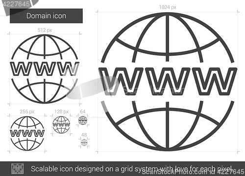 Image of Domain line icon.