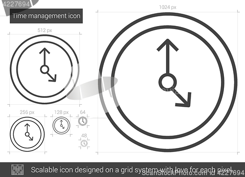 Image of Time management line icon.