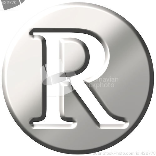 Image of 3D Steel Letter R