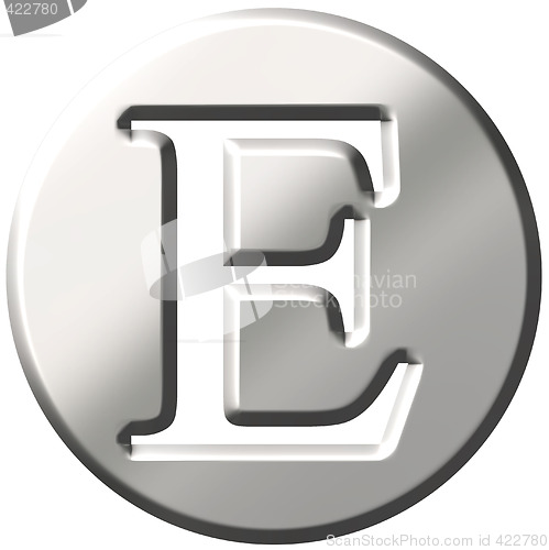 Image of 3D Steel Letter E