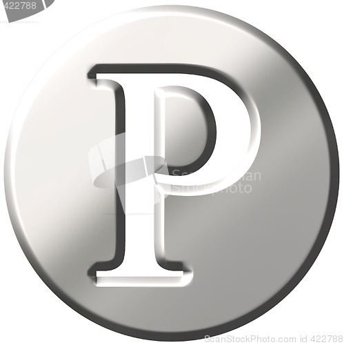 Image of 3D Steel Letter P