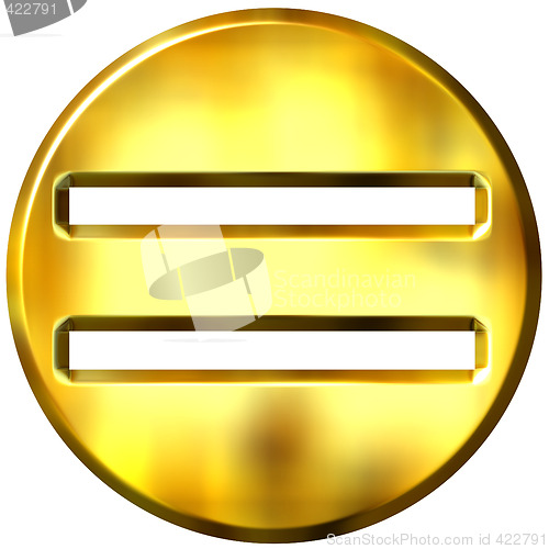 Image of 3D Golden Framed Equality Symbol