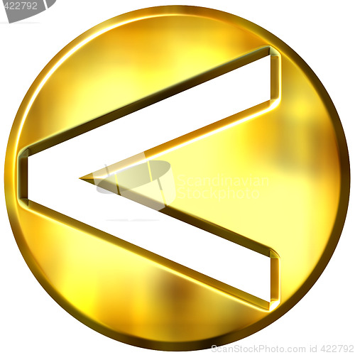Image of 3D Golden Framed Strict Inequality Symbol