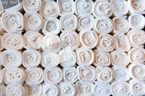 Image of rolled bath towels