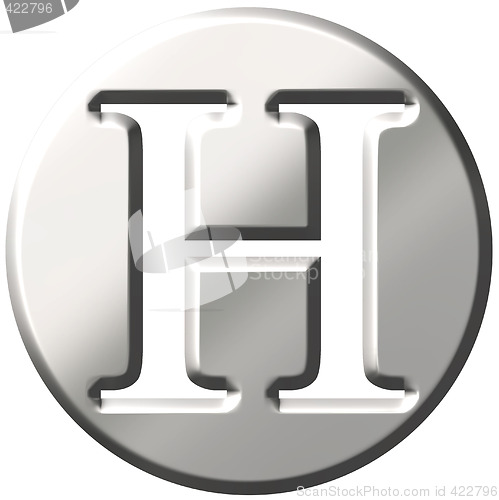 Image of 3D Steel Letter H