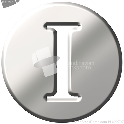 Image of 3D Steel Letter I