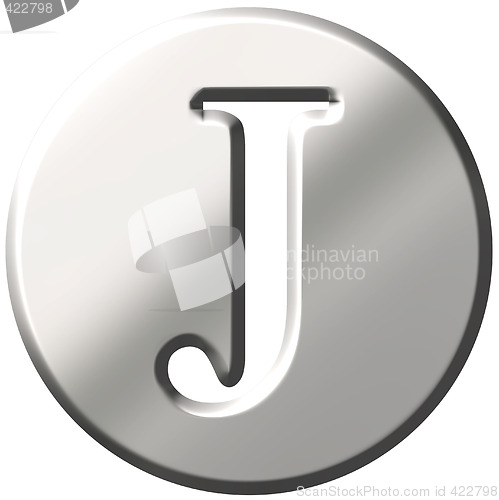 Image of 3D Steel Letter J