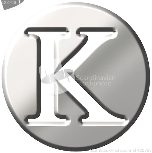 Image of 3D Steel Letter K